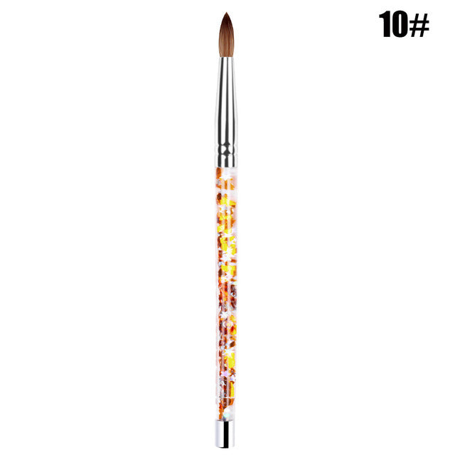 7 Größen Nail Art Pinsel für Acrylpulver Nylon Maniküre