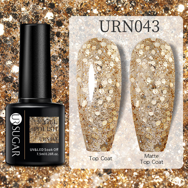 Schwarz Weiß Rot Glitter Farbe Gel Nagellack Matt