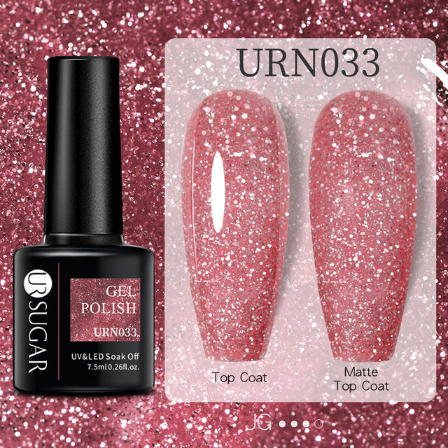 Schwarz Weiß Rot Glitter Farbe Gel Nagellack Matt