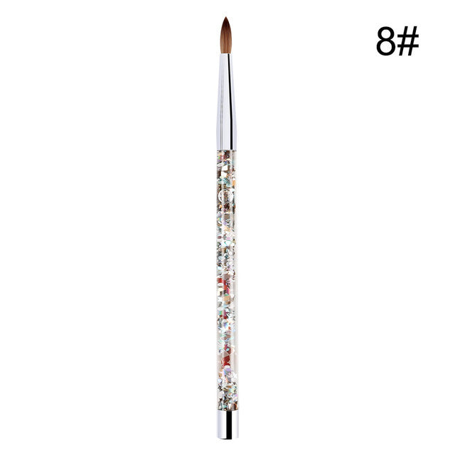 7 Größen Nail Art Pinsel für Acrylpulver Nylon Maniküre