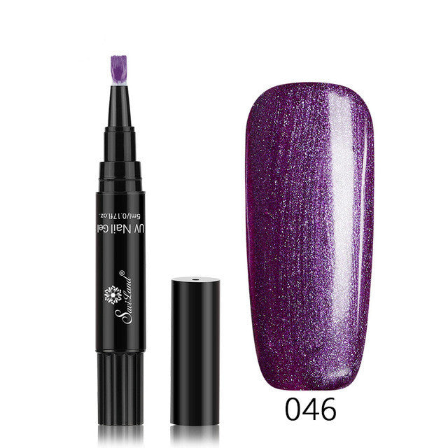 3 in 1 Gel Nagellack Stift Glitter One Step Nail Art Gel Polish Hybrid