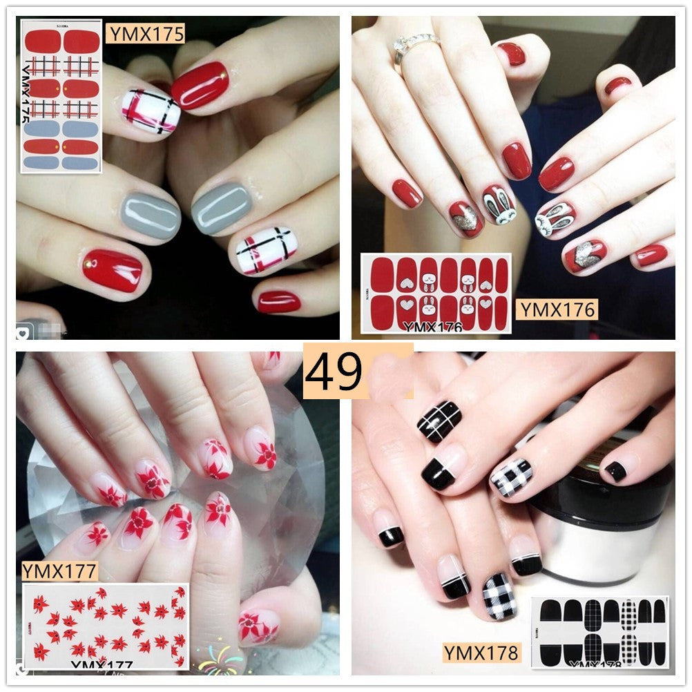 Leoparden- und Glitzer-Nagelsticker – YMX Designserie, Selbstklebende Nail Wraps