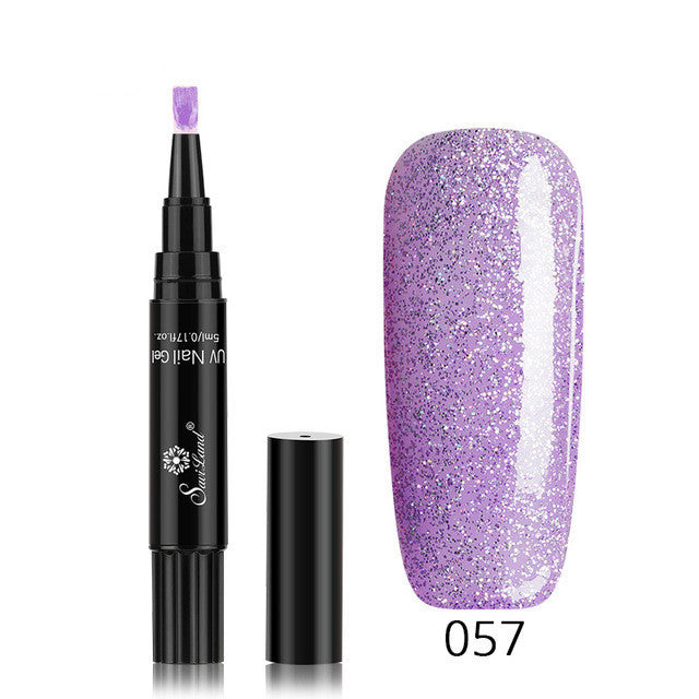 3 in 1 Gel Nagellack Stift Glitter One Step Nail Art Gel Polish Hybrid