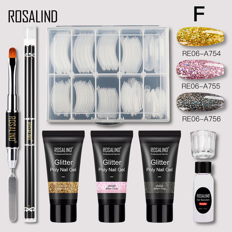 Nail Art Modellierung Schnellverlängerung Flüssiggel Nagel 30ML Verlängerung Kleber Werkzeug Set 3tlg