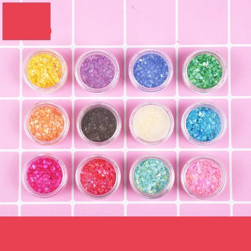 DIY 12 Farben Glitzerset
