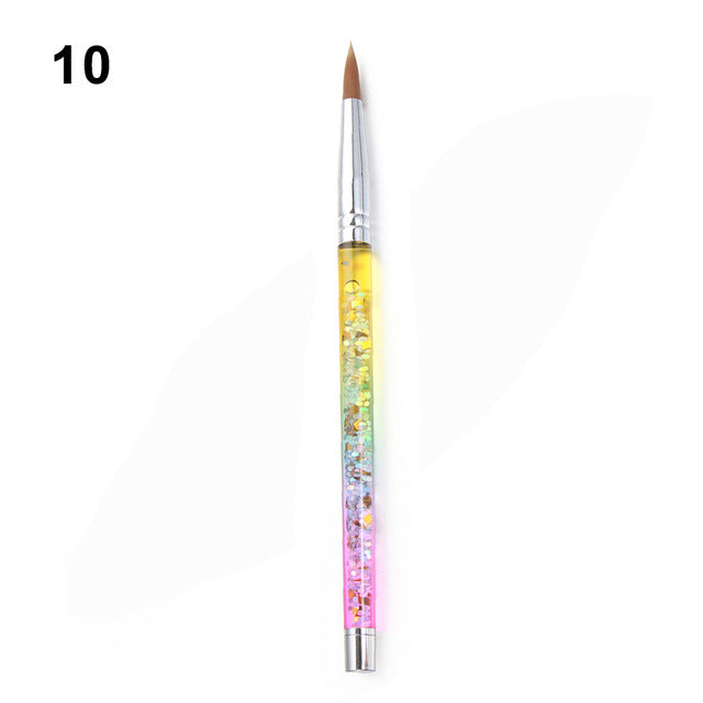 7 Größen Nail Art Pinsel für Acrylpulver Nylon Maniküre