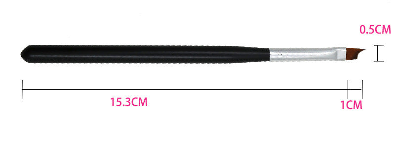 Nagel Stift Blume Halbe Mond Französisch Stift Schwarz Bar Schräge