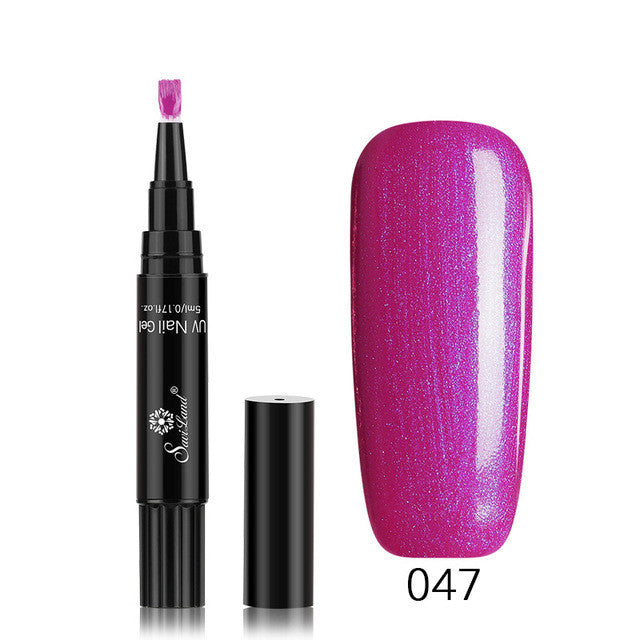 3 in 1 Gel Nagellack Stift Glitter One Step Nail Art Gel Polish Hybrid