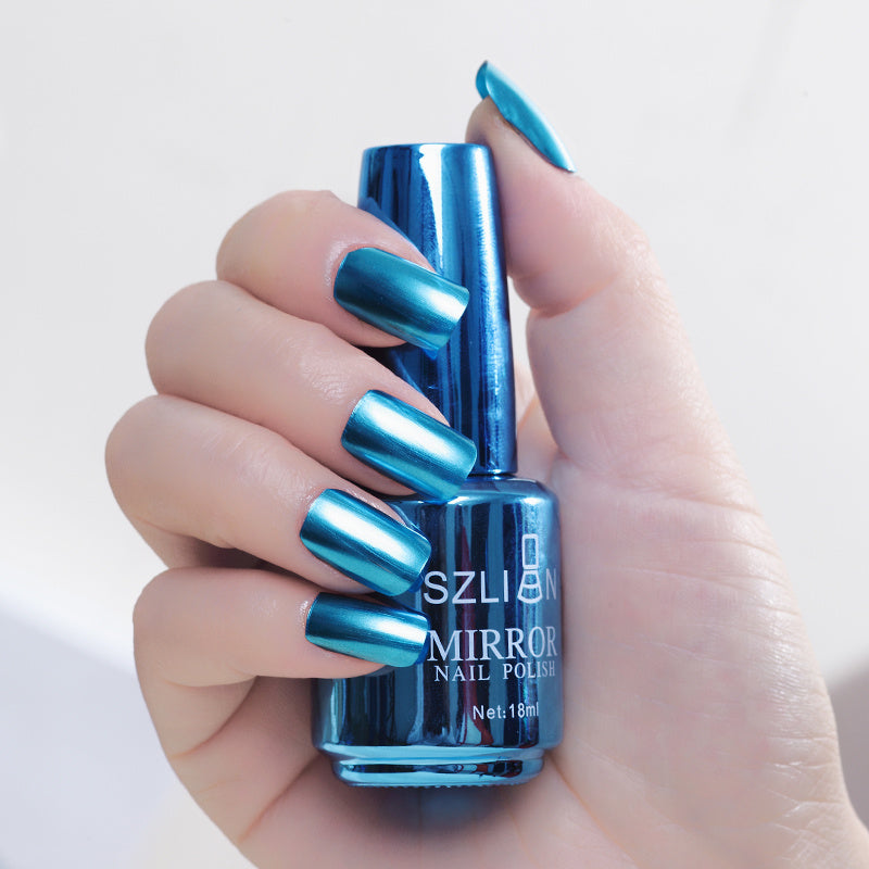 Spiegel silber nagellack metall farbe edelstahl