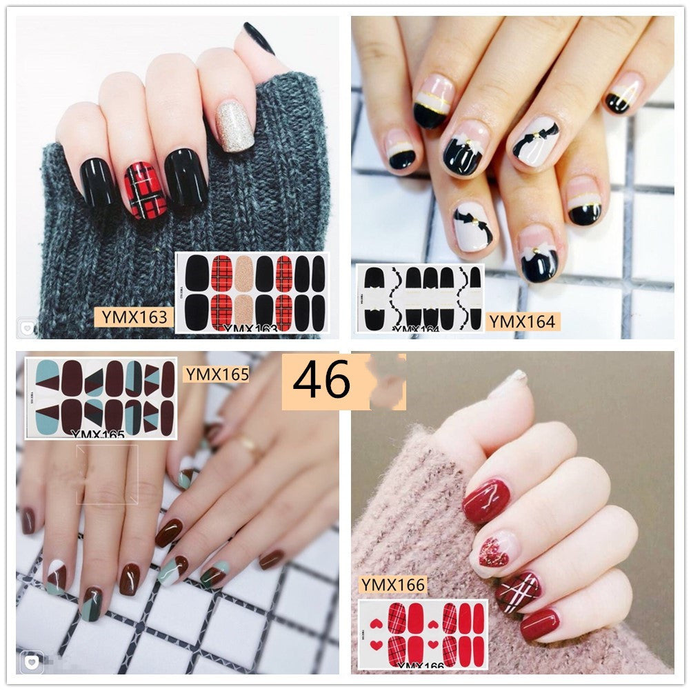 Leoparden- und Glitzer-Nagelsticker – YMX Designserie, Selbstklebende Nail Wraps