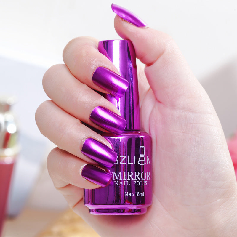 Spiegel silber nagellack metall farbe edelstahl