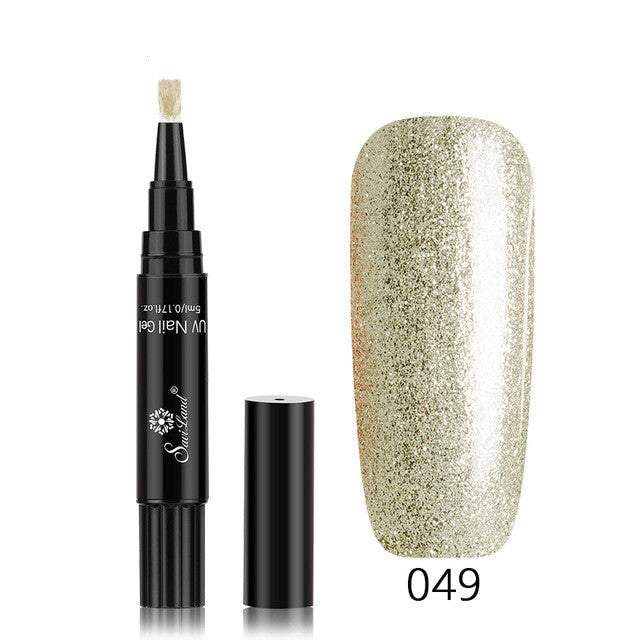 3 in 1 Gel Nagellack Stift Glitter One Step Nail Art Gel Polish Hybrid