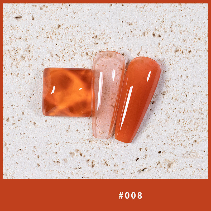 9 Farben Bernstein Set UV Gel Nagellack Eis Penetration Soak Off Glänzende