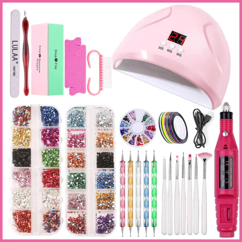 Nagellampe Nail Art Sticker Bohrer Werkzeug Set