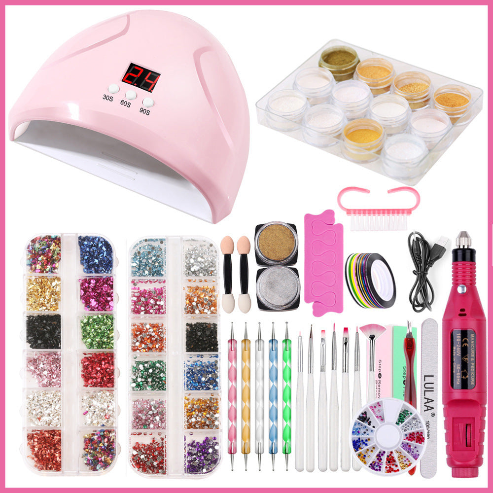 Nagellampe Nail Art Sticker Bohrer Werkzeug Set