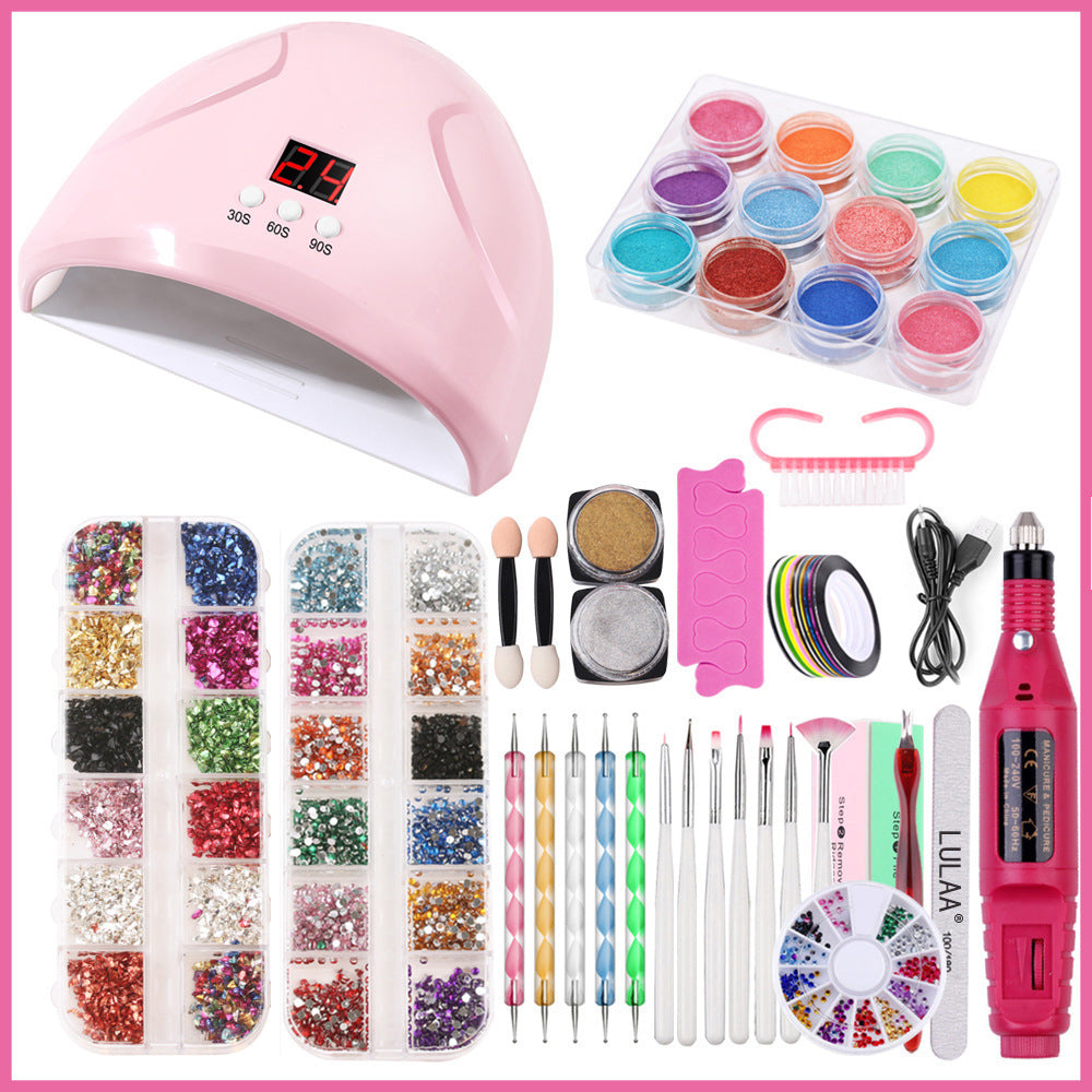 Nagellampe Nail Art Sticker Bohrer Werkzeug Set