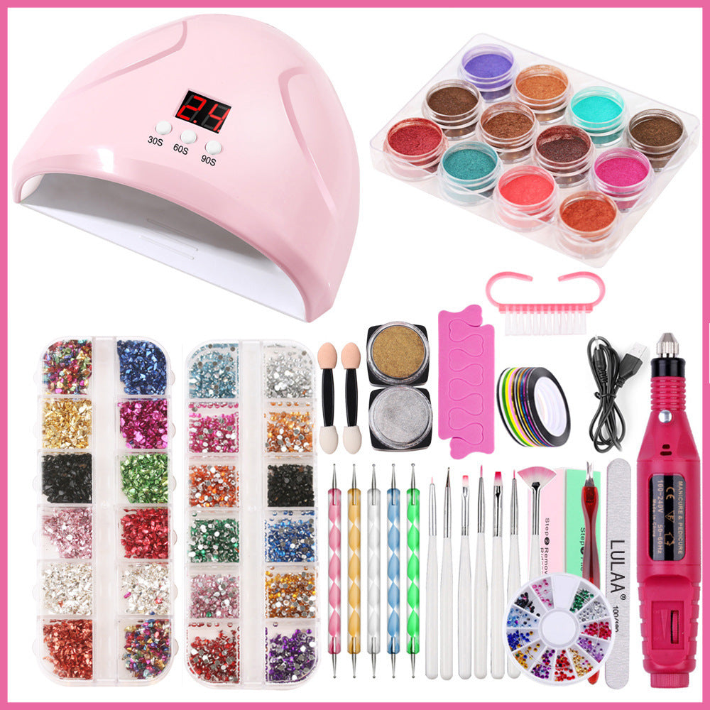 Nagellampe Nail Art Sticker Bohrer Werkzeug Set