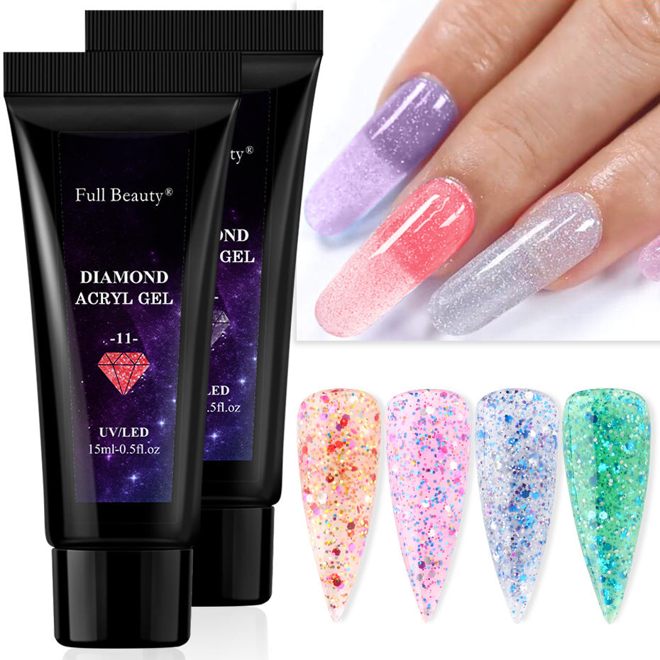 Neue Glitter Nail art Kristall Kleber