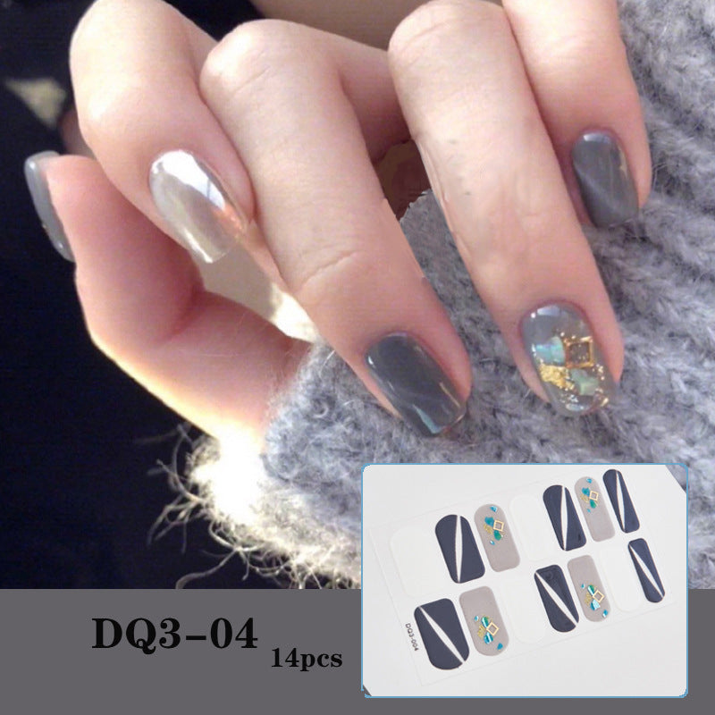3D Laser Bronzing Nagelaufkleber