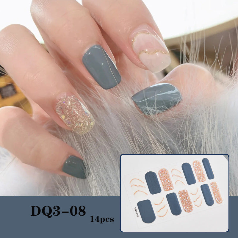 3D Laser Bronzing Nagelaufkleber