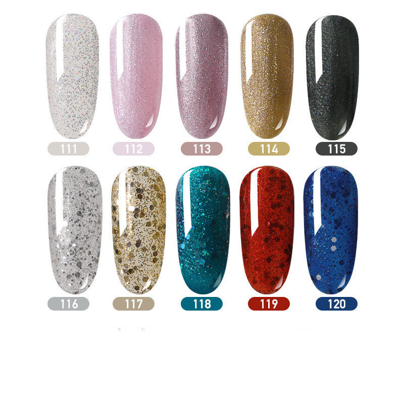 Eine Farbe und eine Flasche Farbflasche Nagellackkleber