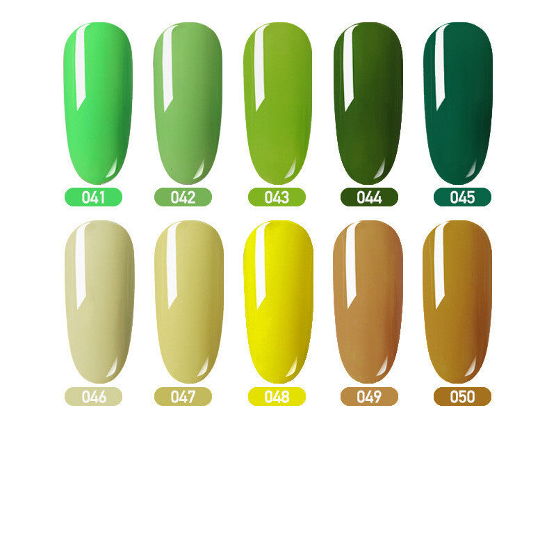 Eine Farbe und eine Flasche Farbflasche Nagellackkleber