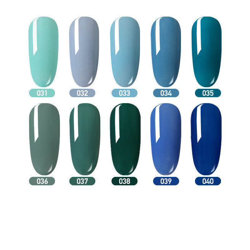 Eine Farbe und eine Flasche Farbflasche Nagellackkleber