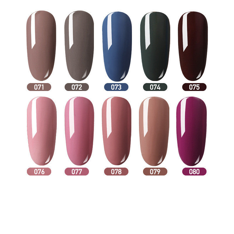 Eine Farbe und eine Flasche Farbflasche Nagellackkleber