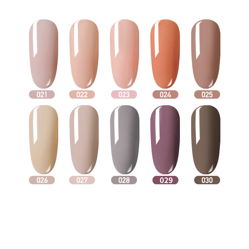 Eine Farbe und eine Flasche Farbflasche Nagellackkleber