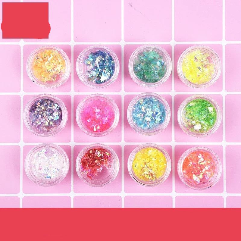 DIY 12 Farben Glitzerset