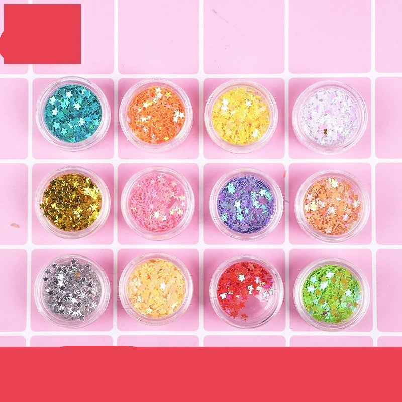 DIY 12 Farben Glitzerset