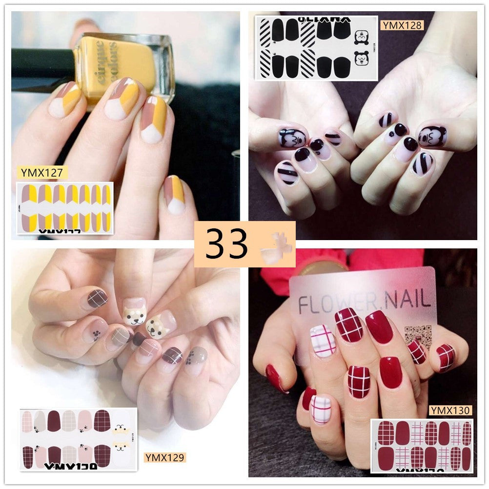 Leoparden- und Glitzer-Nagelsticker – YMX Designserie, Selbstklebende Nail Wraps