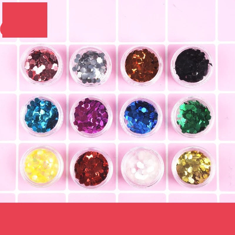 DIY 12 Farben Glitzerset