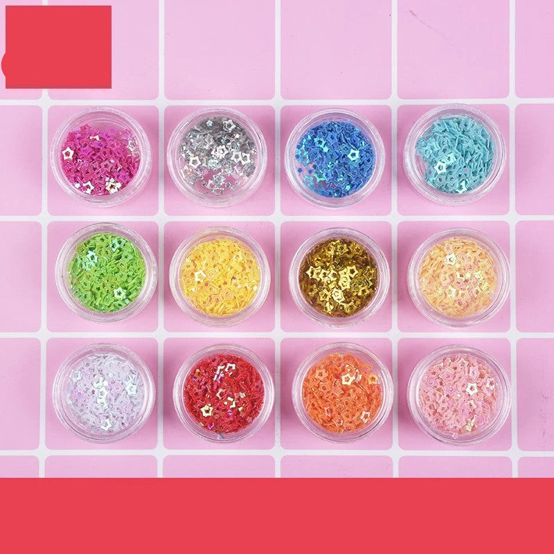 DIY 12 Farben Glitzerset