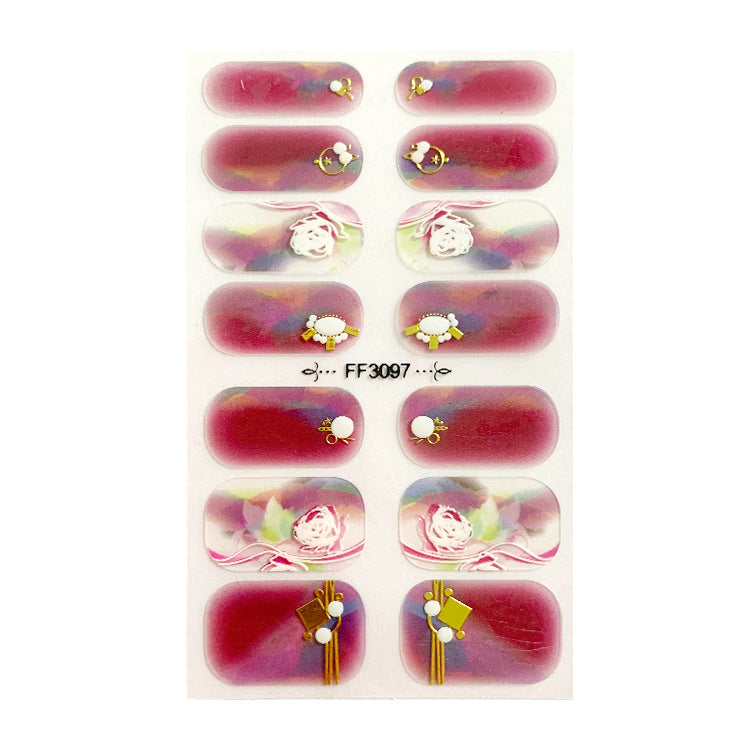 3D Kristall Nagelsticker – Selbstklebende Nail Wraps im Relief-Design