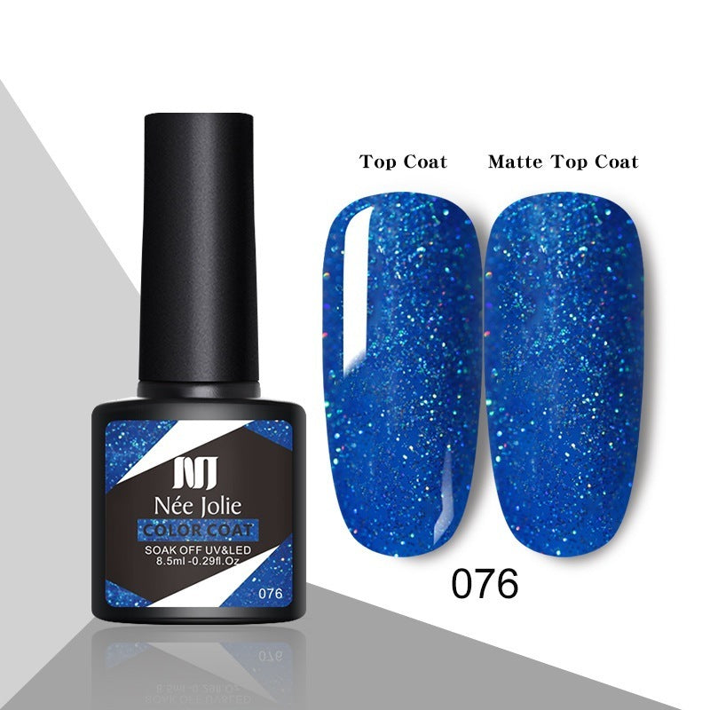 Glitzernder reflektierender Gel-Nagellack, Weihnachtsrot, UV