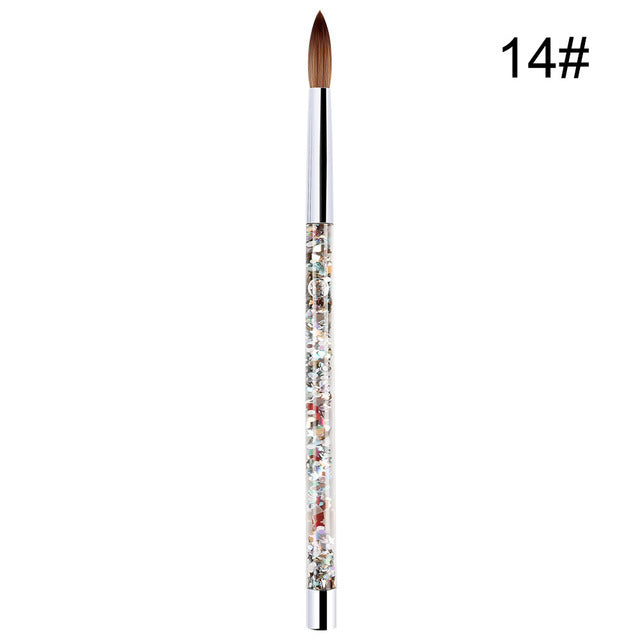 7 Größen Nail Art Pinsel für Acrylpulver Nylon Maniküre