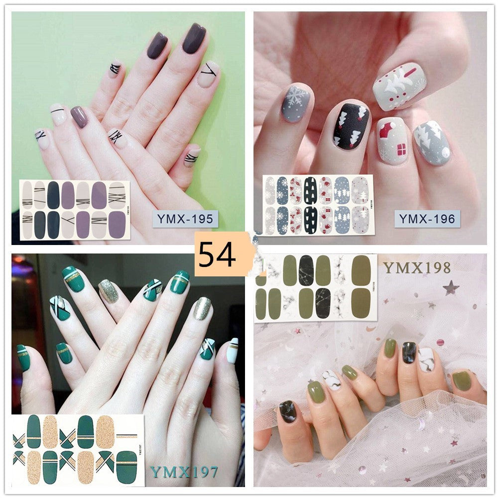 Leoparden- und Glitzer-Nagelsticker – YMX Designserie, Selbstklebende Nail Wraps