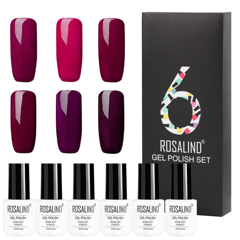 6 Farben Set Einfarbig Gel Polish Set Nagellack Geschenkbox Maniküre
