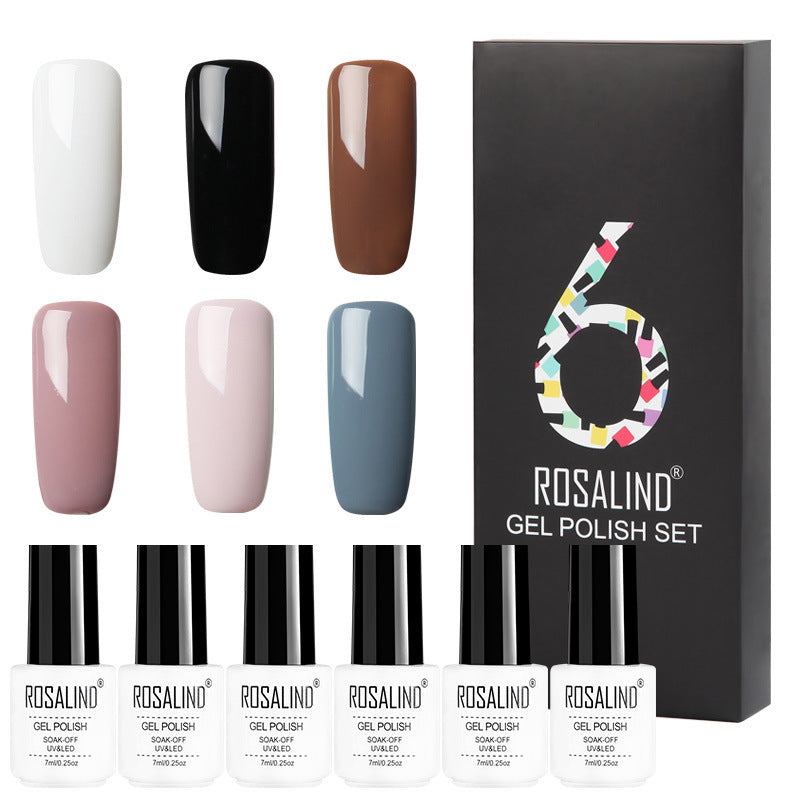 6 Farben Set Einfarbig Gel Polish Set Nagellack Geschenkbox Maniküre