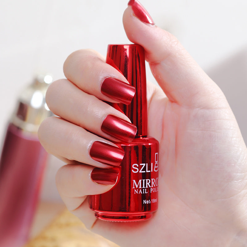 Spiegel silber nagellack metall farbe edelstahl