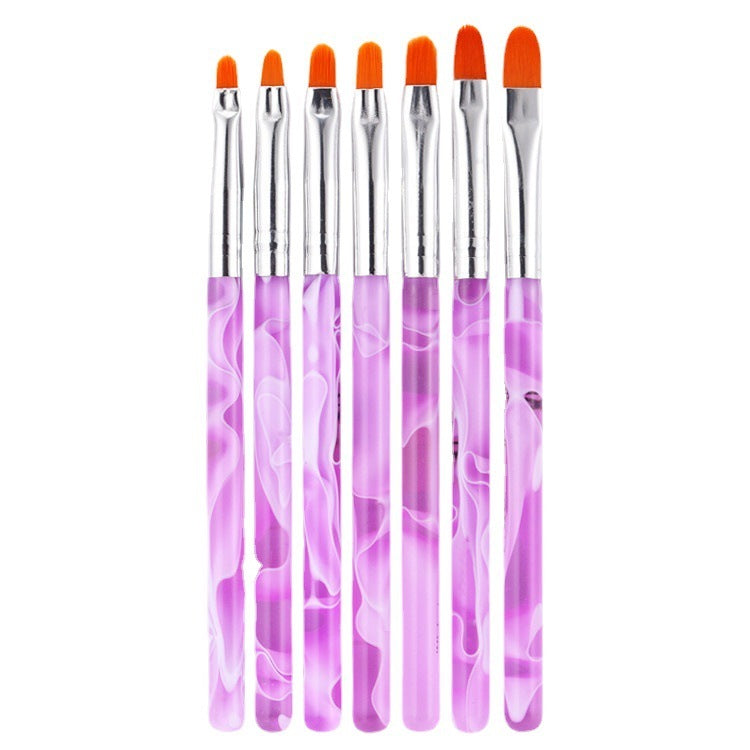 Künstliche Nägel breite Bürste aus einer Reihe von Penshaped Bürsten Phototherapie Nagel bürste 7 Pack