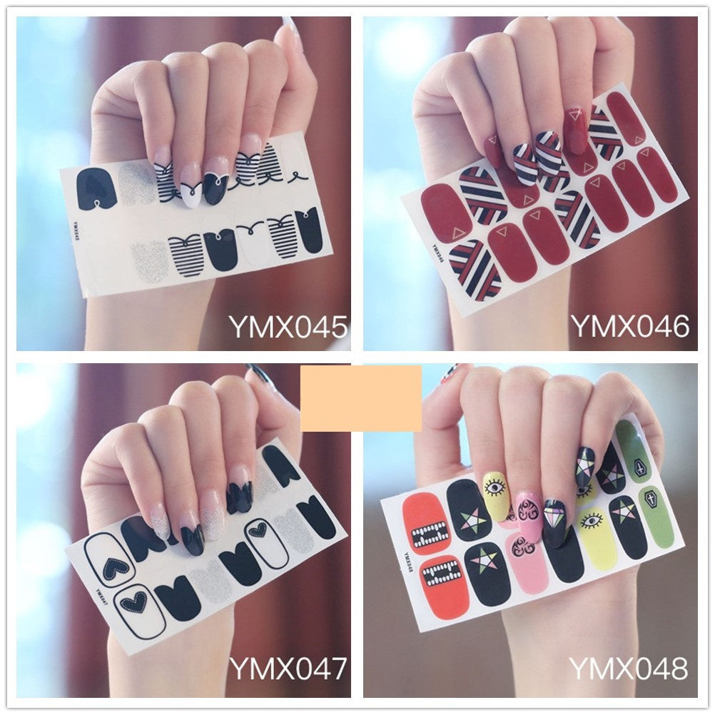 Leoparden- und Glitzer-Nagelsticker – YMX Designserie, Selbstklebende Nail Wraps