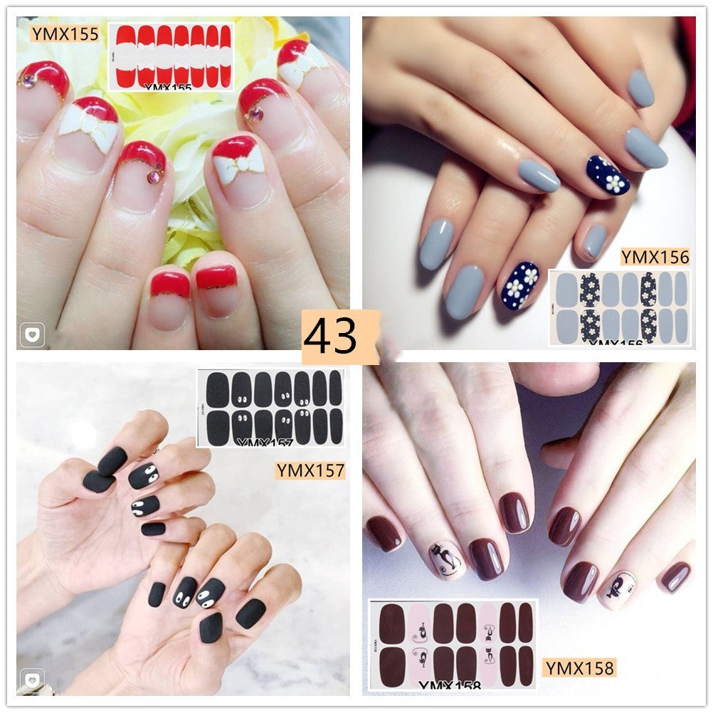 Leoparden- und Glitzer-Nagelsticker – YMX Designserie, Selbstklebende Nail Wraps