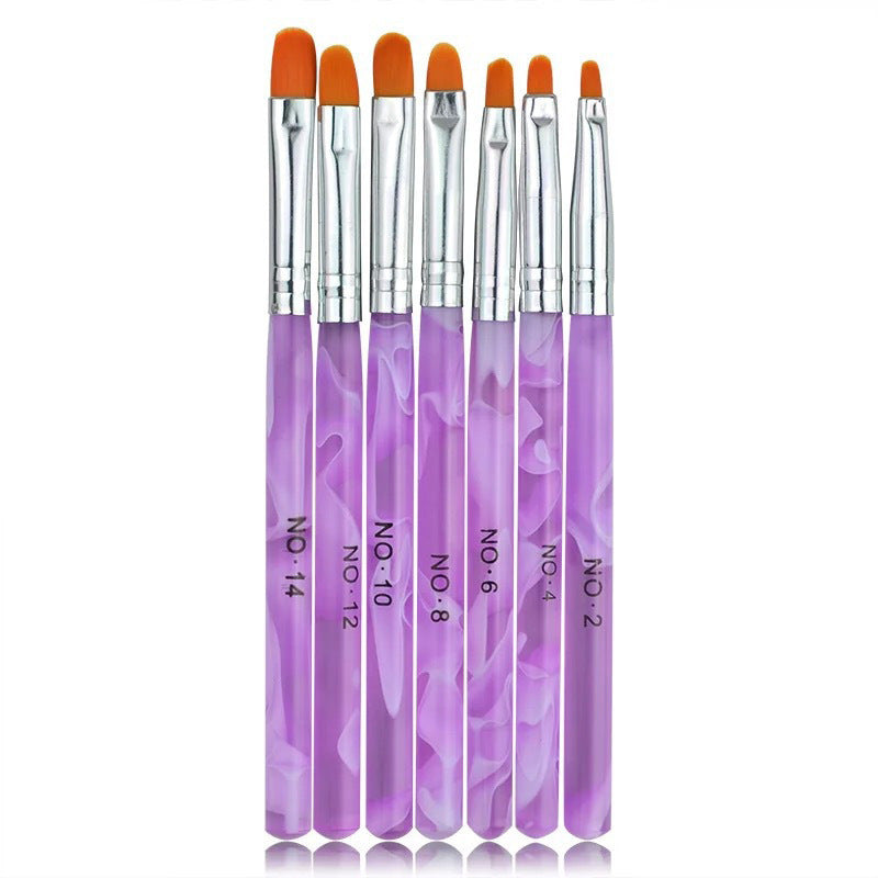 Künstliche Nägel breite Bürste aus einer Reihe von Penshaped Bürsten Phototherapie Nagel bürste 7 Pack