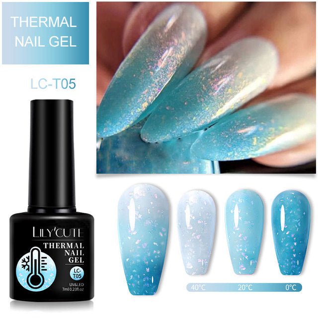 Farbwechselnder Thermo-Gel-Nagellack Winter