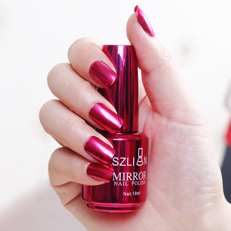 Spiegel silber nagellack metall farbe edelstahl