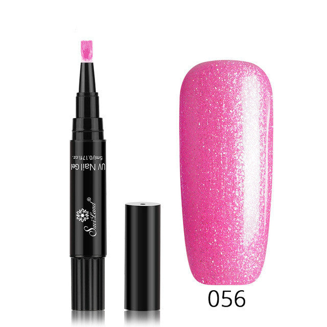 3 in 1 Gel Nagellack Stift Glitter One Step Nail Art Gel Polish Hybrid