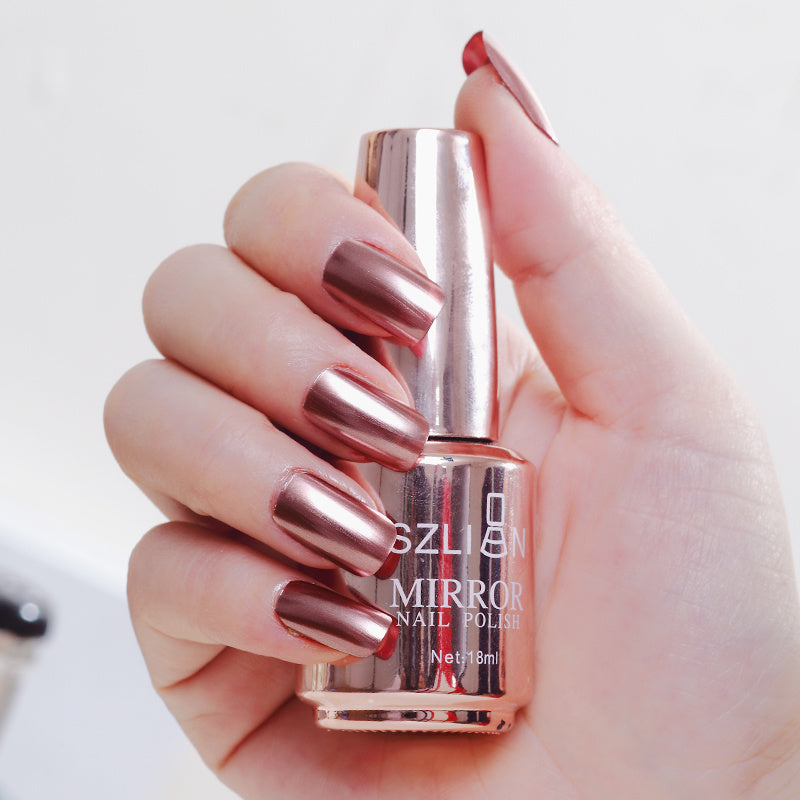 Spiegel silber nagellack metall farbe edelstahl