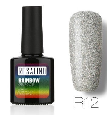 ROSALIND Nagelfreier, lang anhaltender, ungiftiger Nagellack, -Phototherapie-Kleber, mit Sternen besetztes Regenbogensystem.